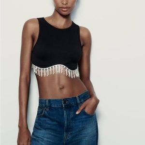 NWT ZARA Crop top. Size Medium/ Large.